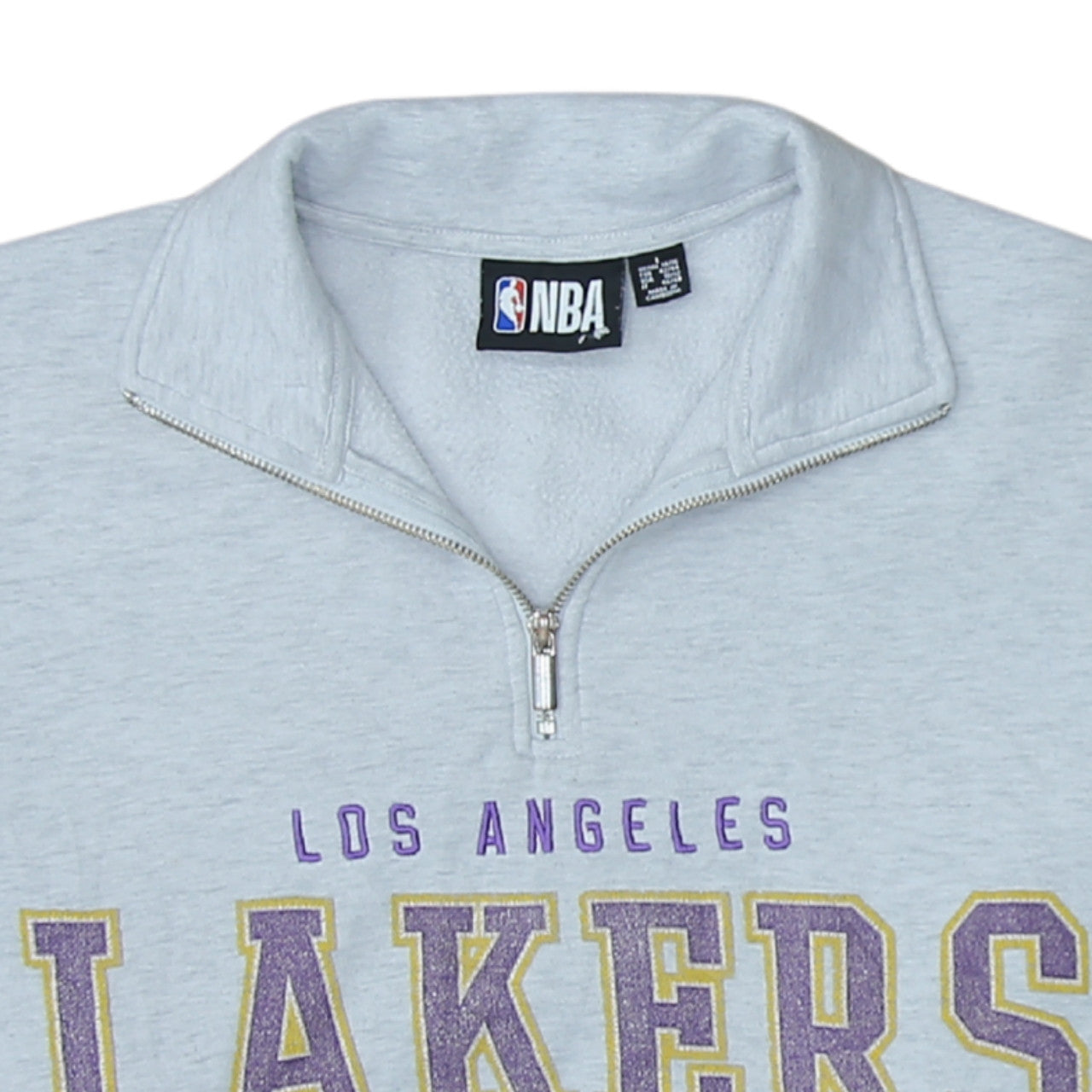 Primark NBA Los Angeles Lakers Grey 1/4 Zip Women's Sweatshirt Size L 14/16