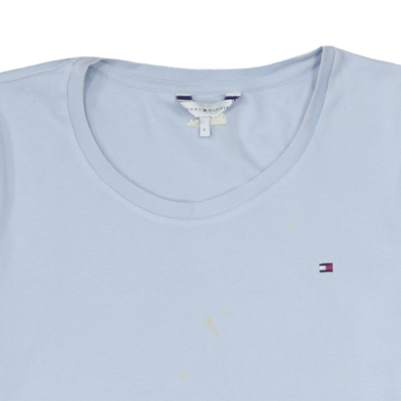 Tommy Hilfiger Men's Blue Cotton Crew Neck Short Sleeve T-Shirt S