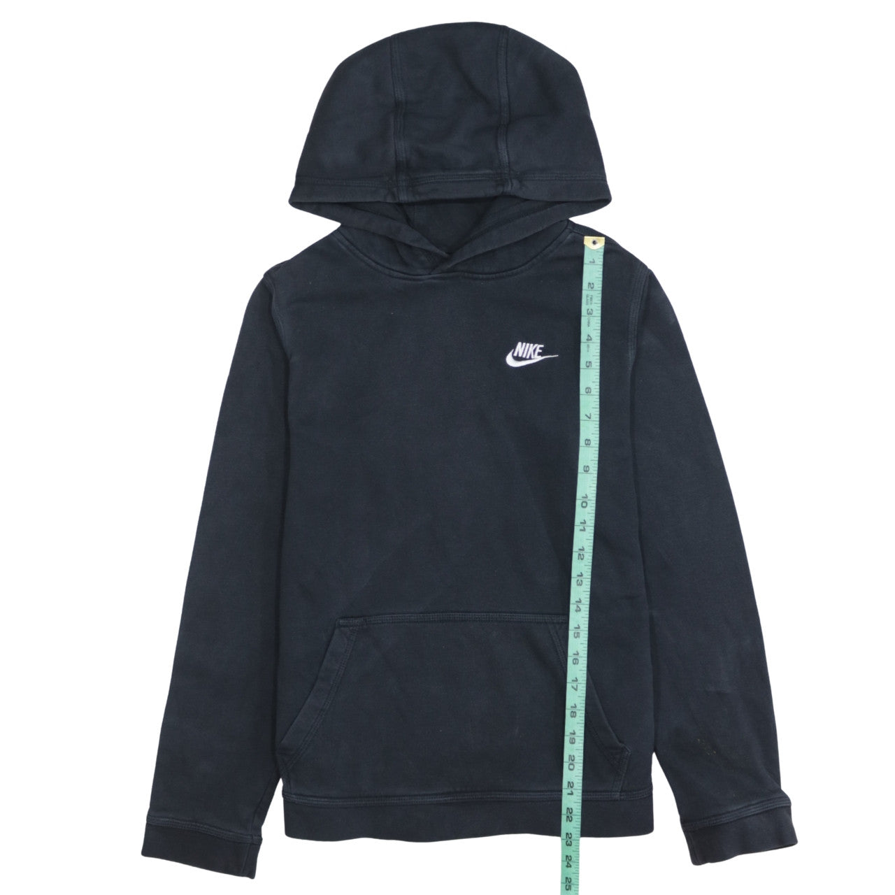 Nike Boys Black XL Pullover Hoodie with Embroidered Logo