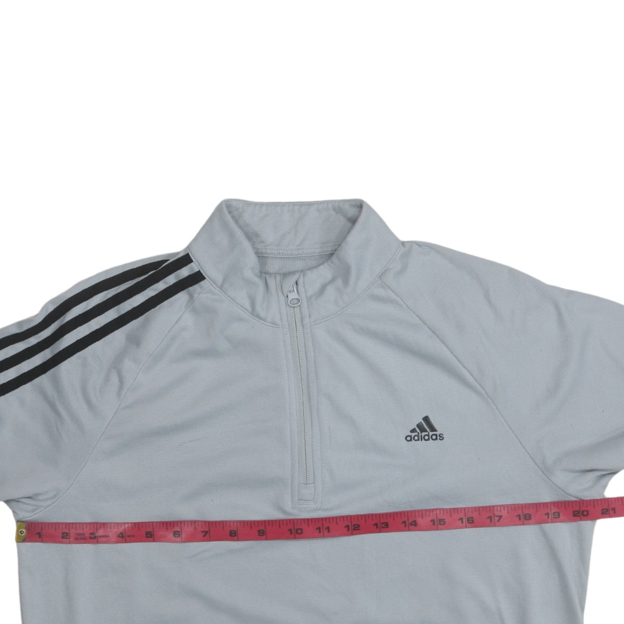 Adidas Men's Grey 1/2 Zip Long Sleeve Sweatshirt Size S