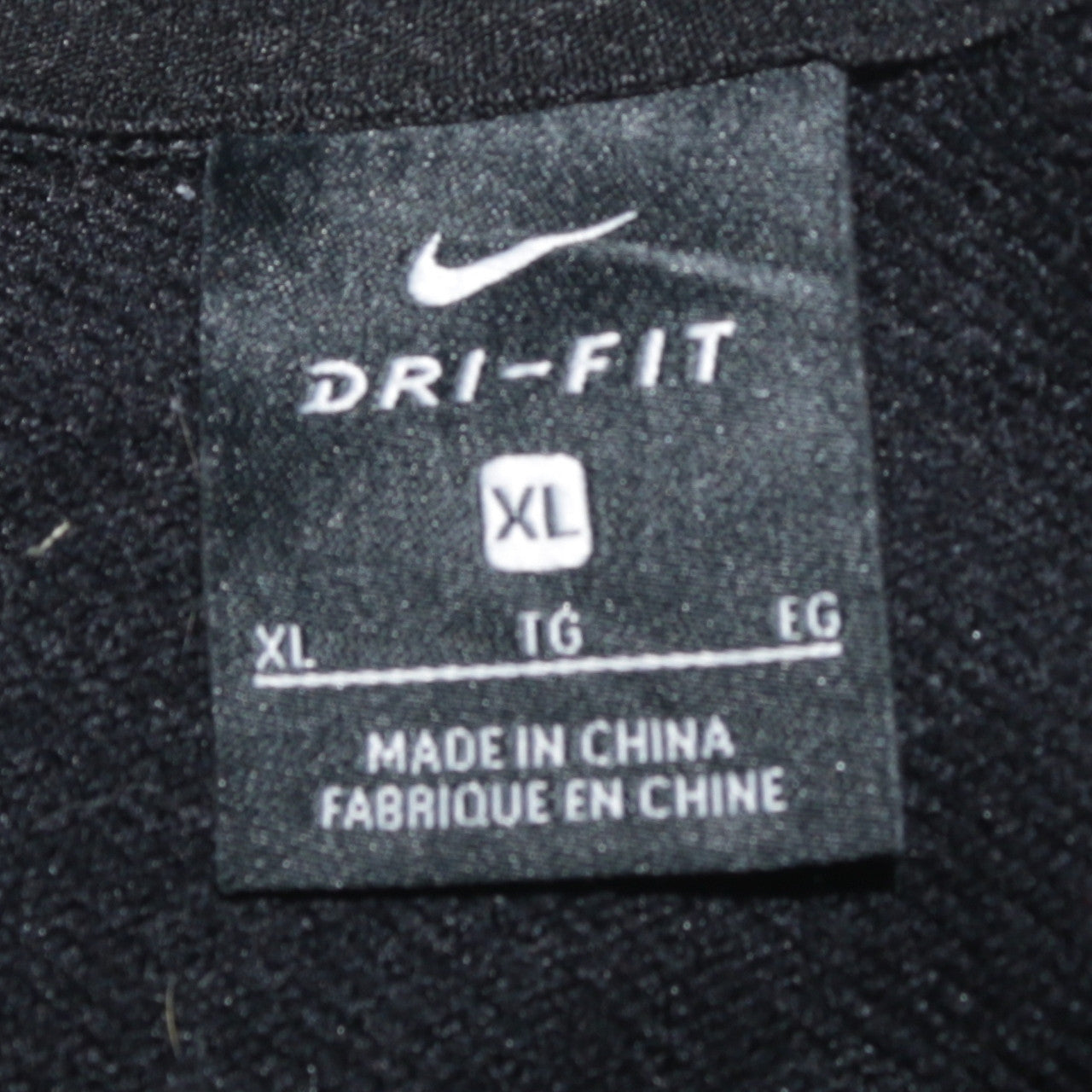 Nike Womens Black XL Dri-Fit Crew Neck Pullover Sweatshirt Just Do It Tape Trim