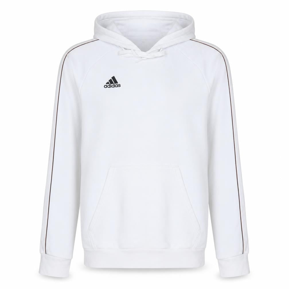 Adidas Men’s White Pullover Hoodie L Sports Fleece Sweatshirt