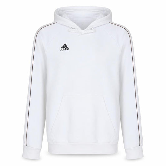 Adidas Men’s White Pullover Hoodie L Sports Fleece Sweatshirt