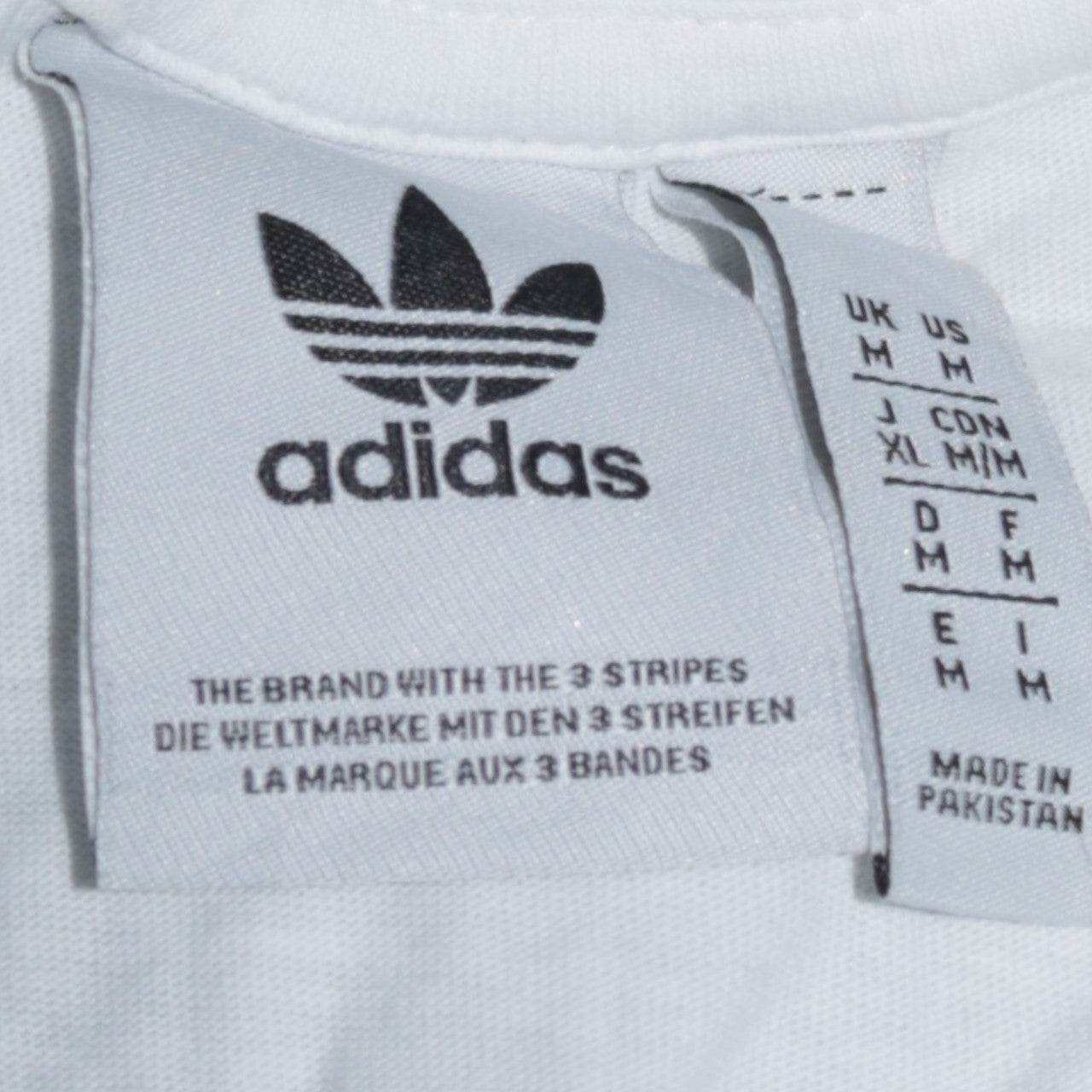 Adidas Men’s White Cotton Trefoil Logo Regular Fit T-Shirt M