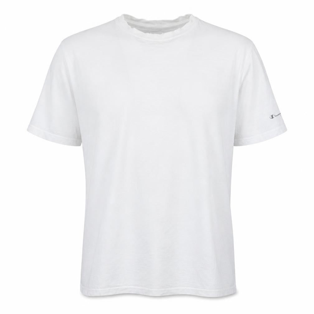 Champion Men's White XXL Crew Neck Cotton T-Shirt
