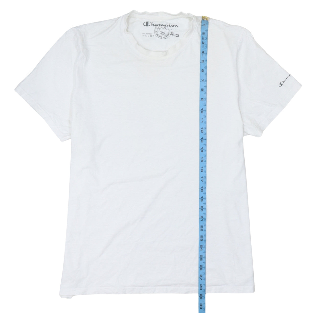 Champion Men's White XXL Crew Neck Cotton T-Shirt