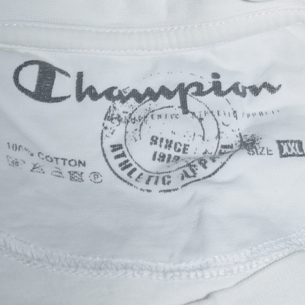 Champion Men's White XXL Crew Neck Cotton T-Shirt