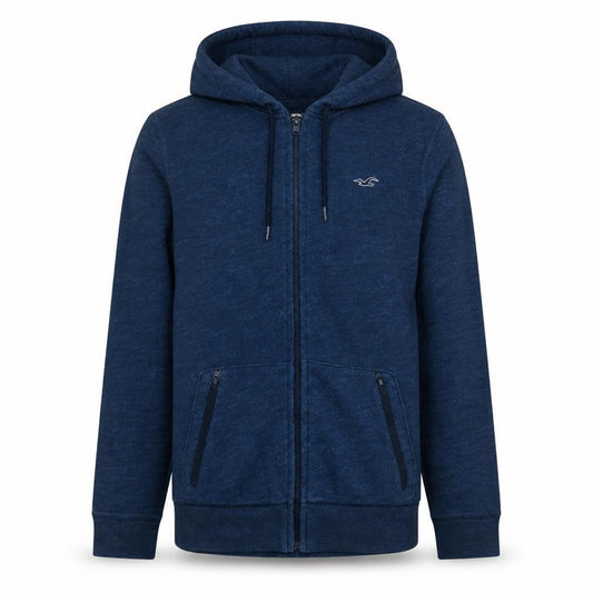 Hollister Mens Blue Full Zip Hoodie Size S Regular Fit