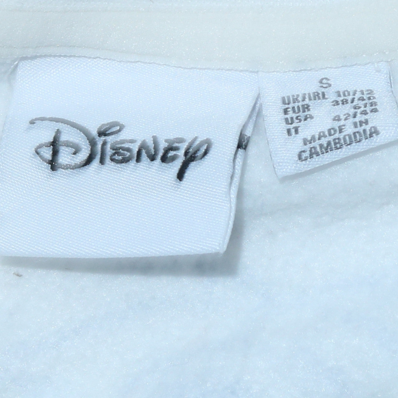 Disney Women White Stitch Sweatshirt Small Crew Neck Pullover