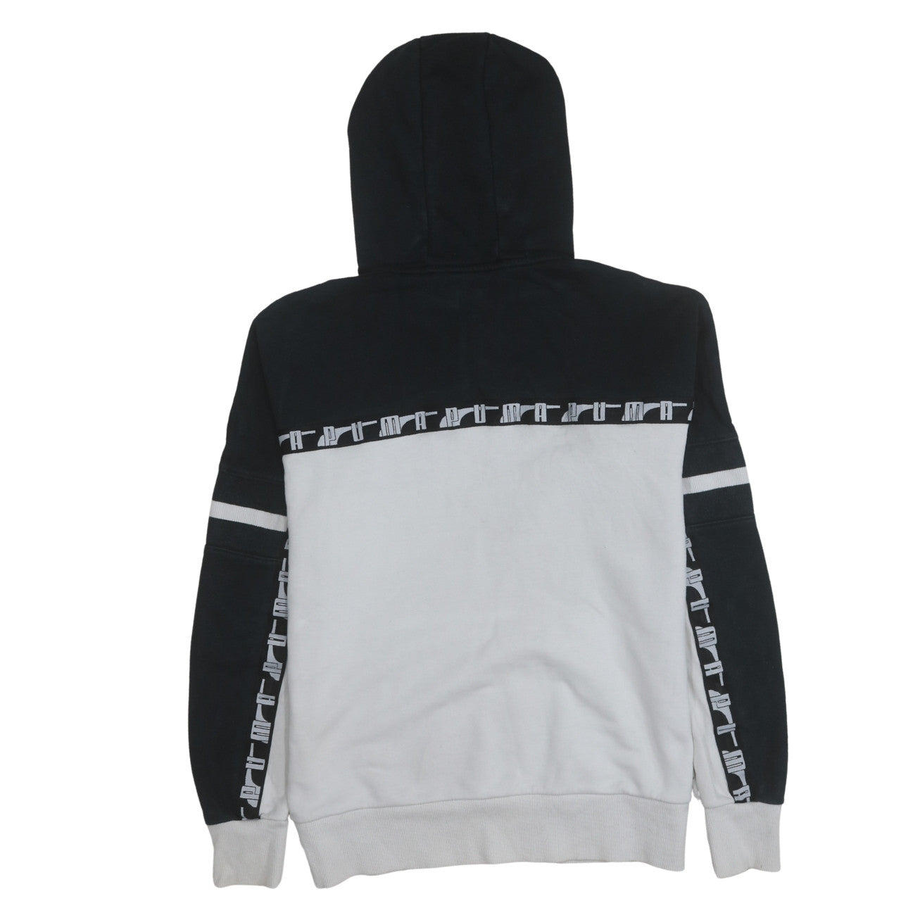 Puma Men's Black White 1/2 Zip Hoodie Regular Fit M Sportswear