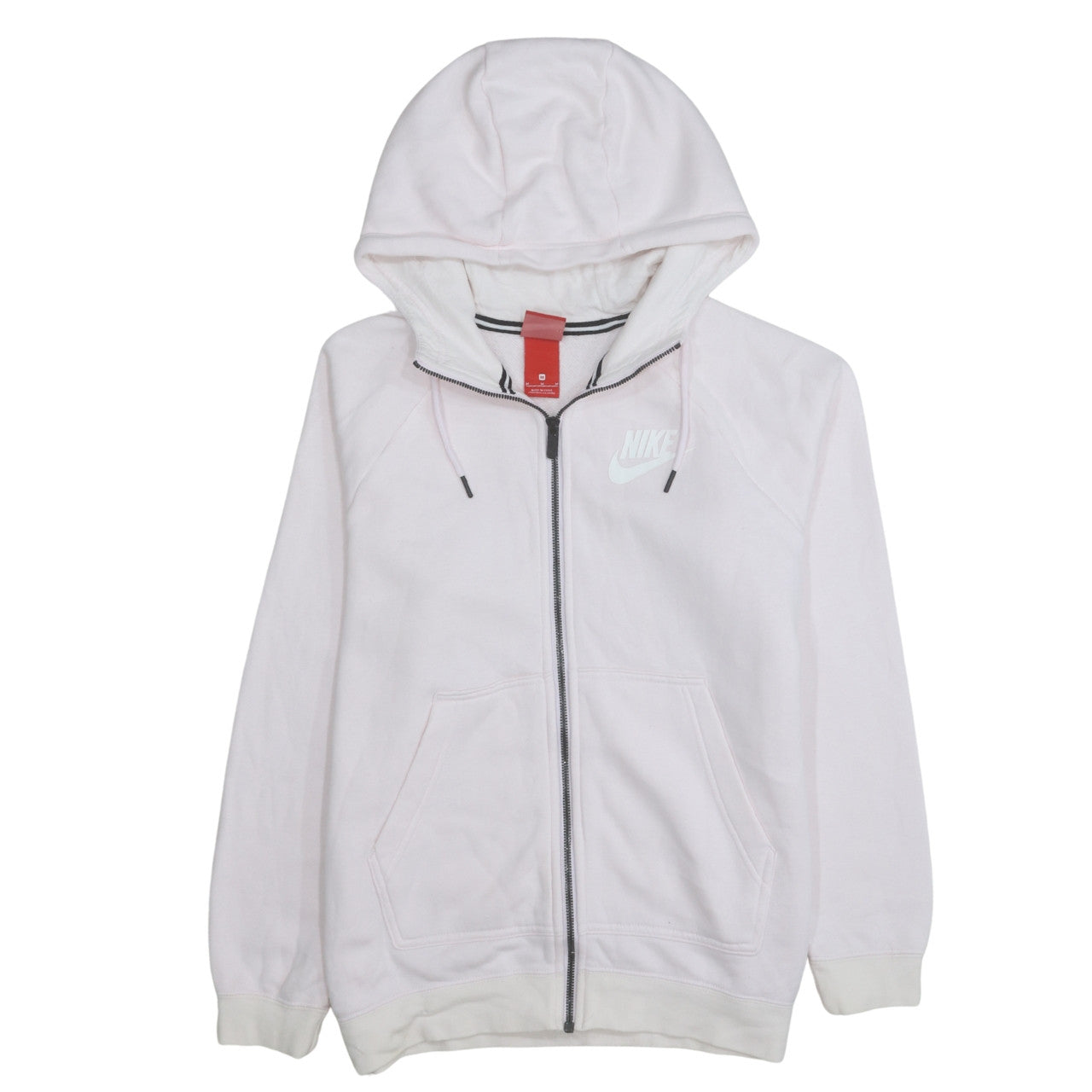 Nike Women's Pink Full Zip Hoodie Size M Cotton Blend