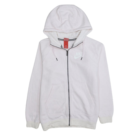Nike Women's Pink Full Zip Hoodie Size M Cotton Blend