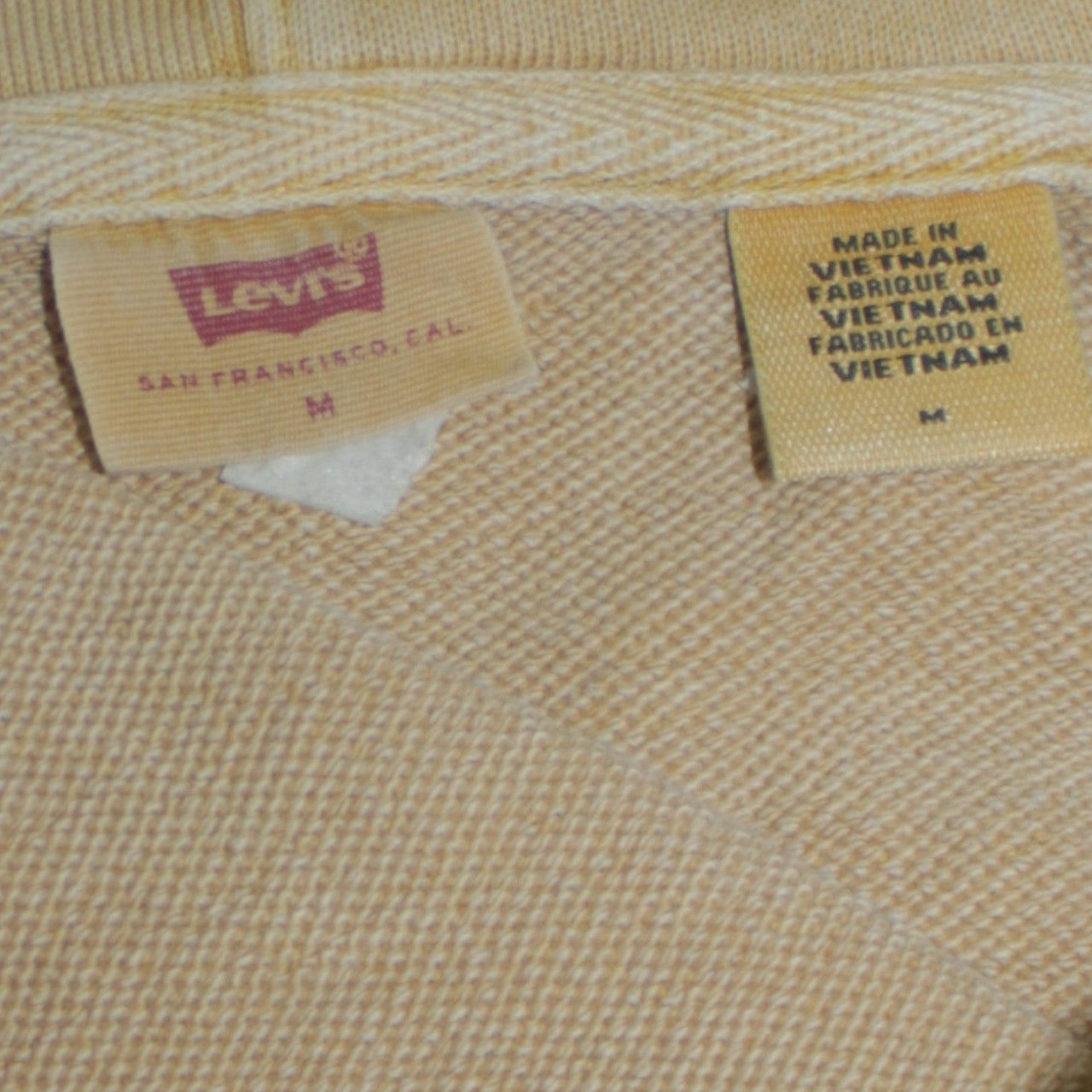 Levi's Womens Beige Pullover Hoodie Medium Cotton Casual