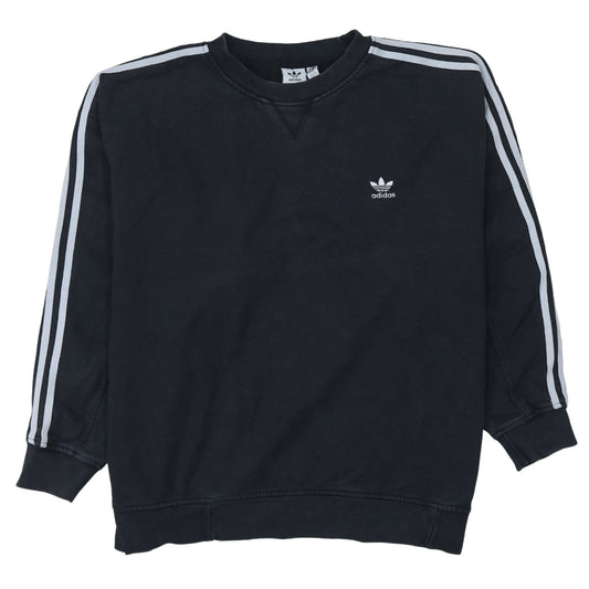 Adidas Women Black Crew Neck Pullover Sweatshirt Size 12