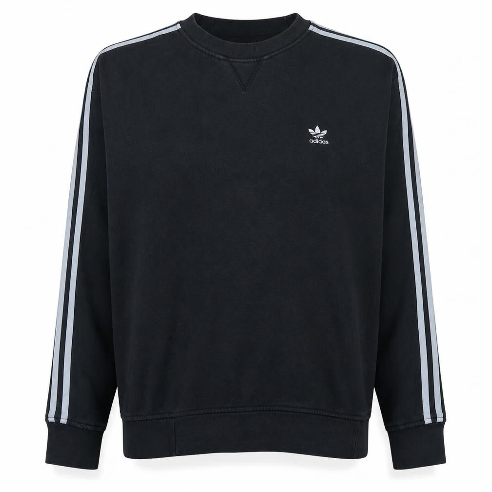Adidas Women Black Crew Neck Pullover Sweatshirt Size 12