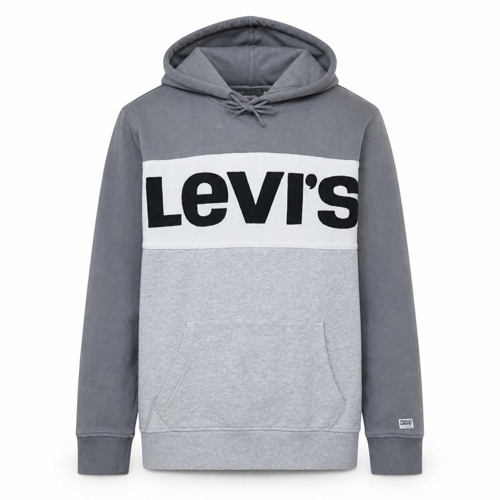 Levi's Men's Grey Logo Pullover Hoodie Size M Regular Fit