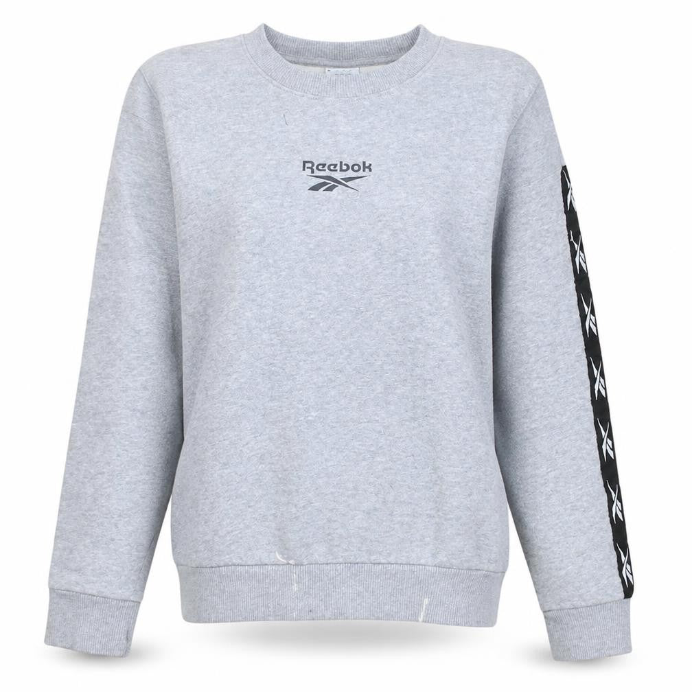 Reebok Women’s Grey Small Sweatshirt Crew Neck Long Sleeve Logo