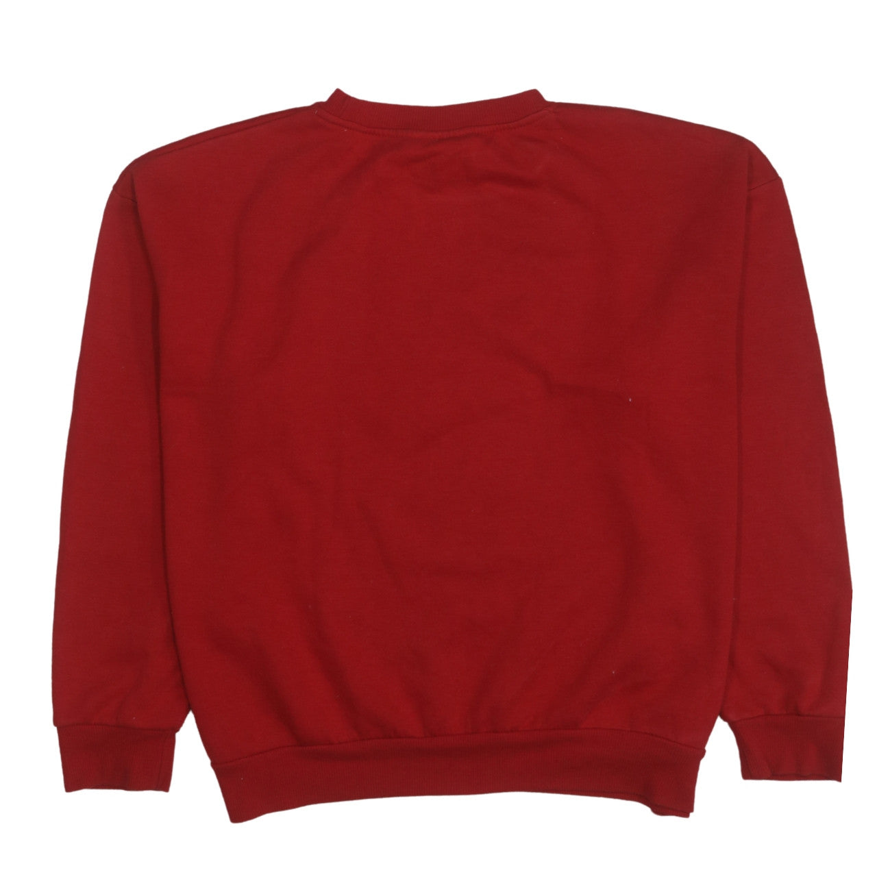Disney Women Red Mickey Mouse Graphic Pullover Sweatshirt L