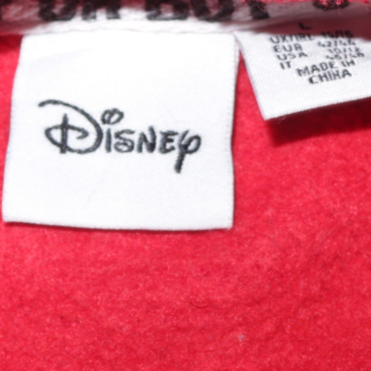 Disney Women Red Mickey Mouse Graphic Pullover Sweatshirt L