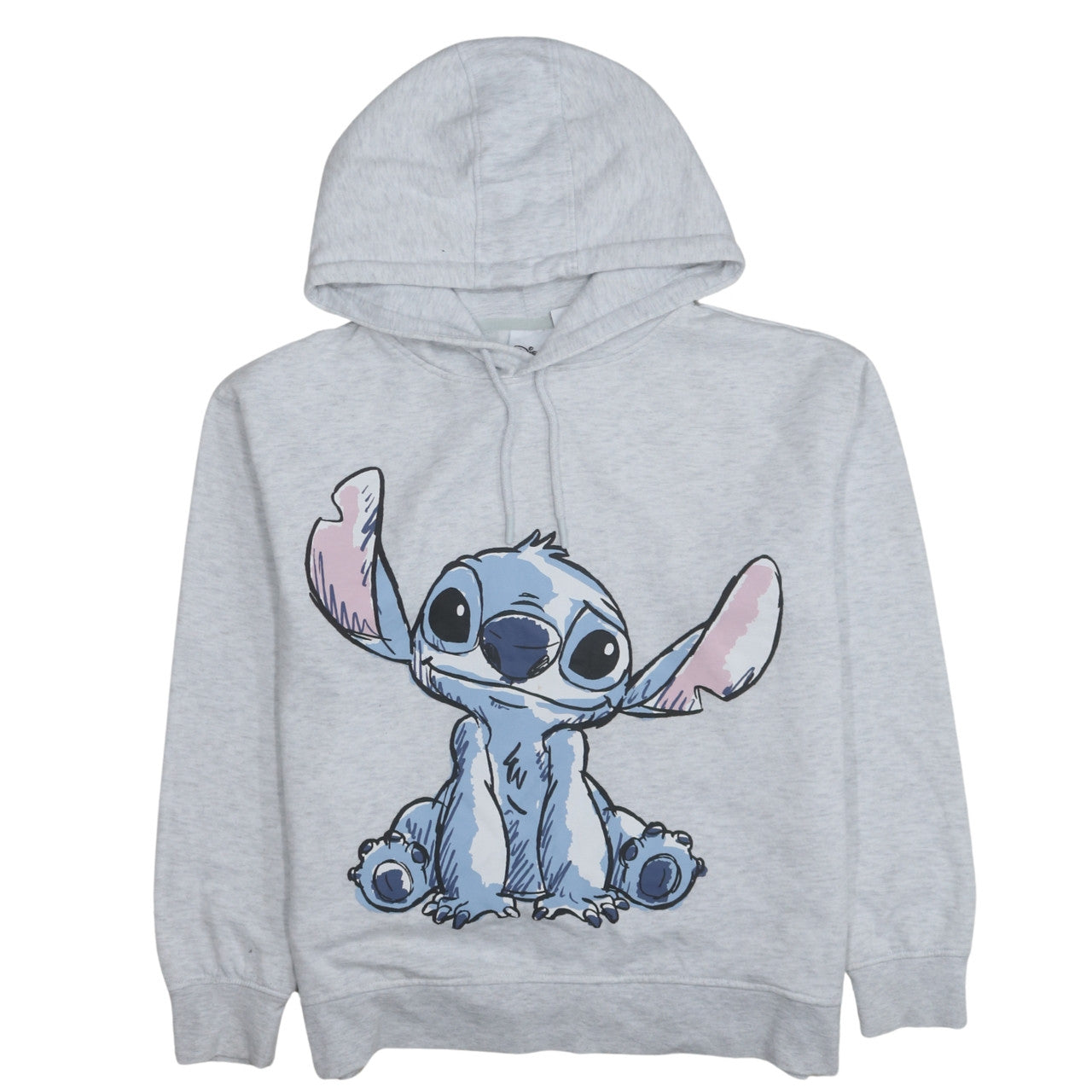 Disney Primark Women Grey Stitch Hoodie Size 12/14 Pullover Cotton Blend