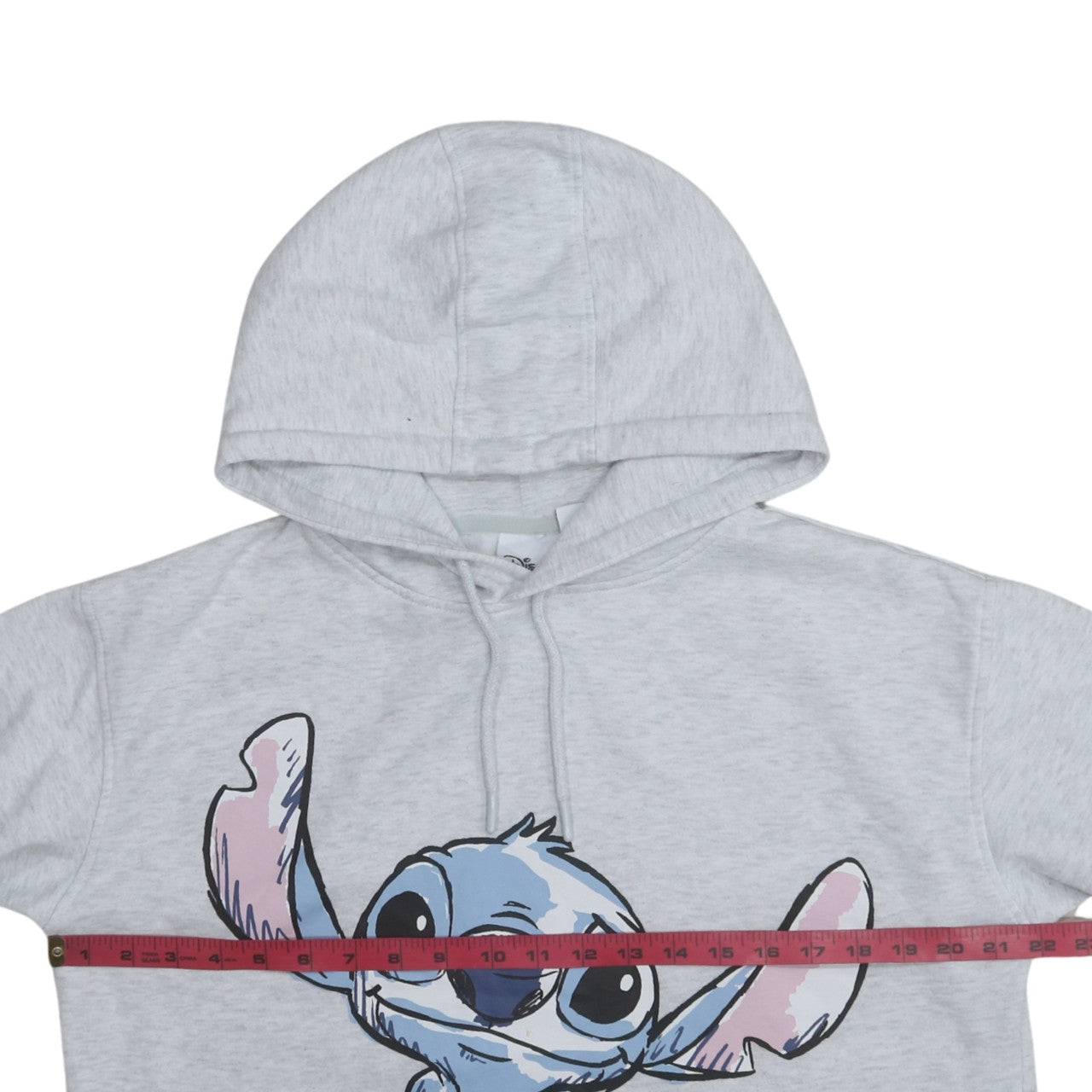 Disney Primark Women Grey Stitch Hoodie Size 12/14 Pullover Cotton Blend