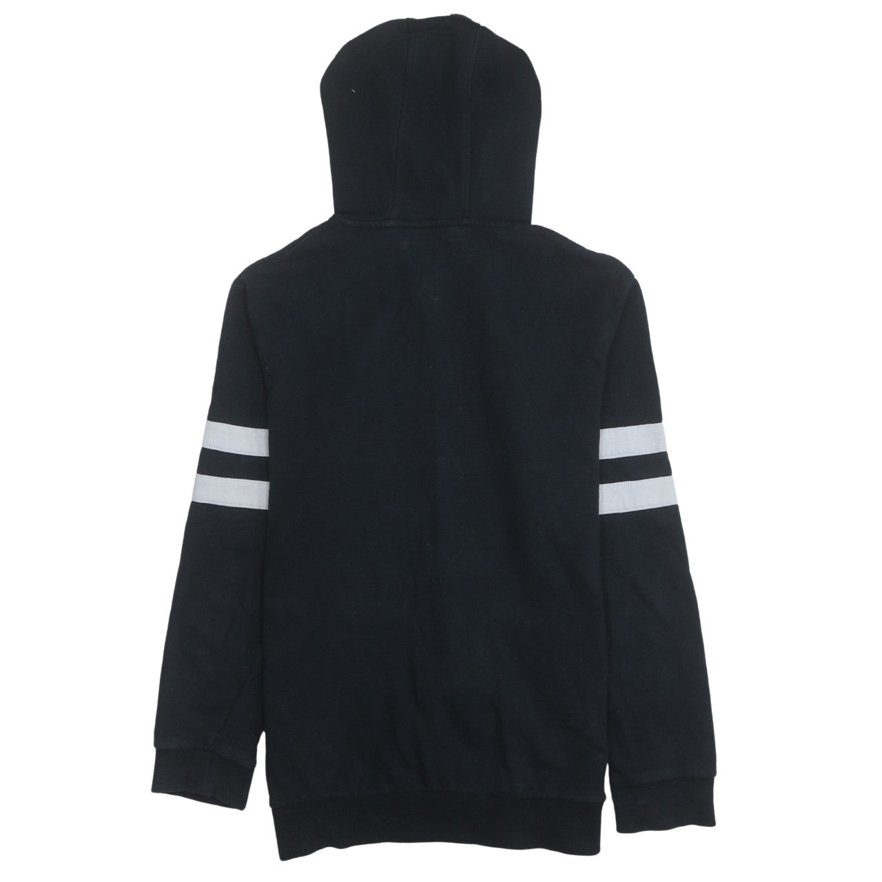 Your Turn Men’s Black Full Zip Hoodie M Sports Stripe Casual
