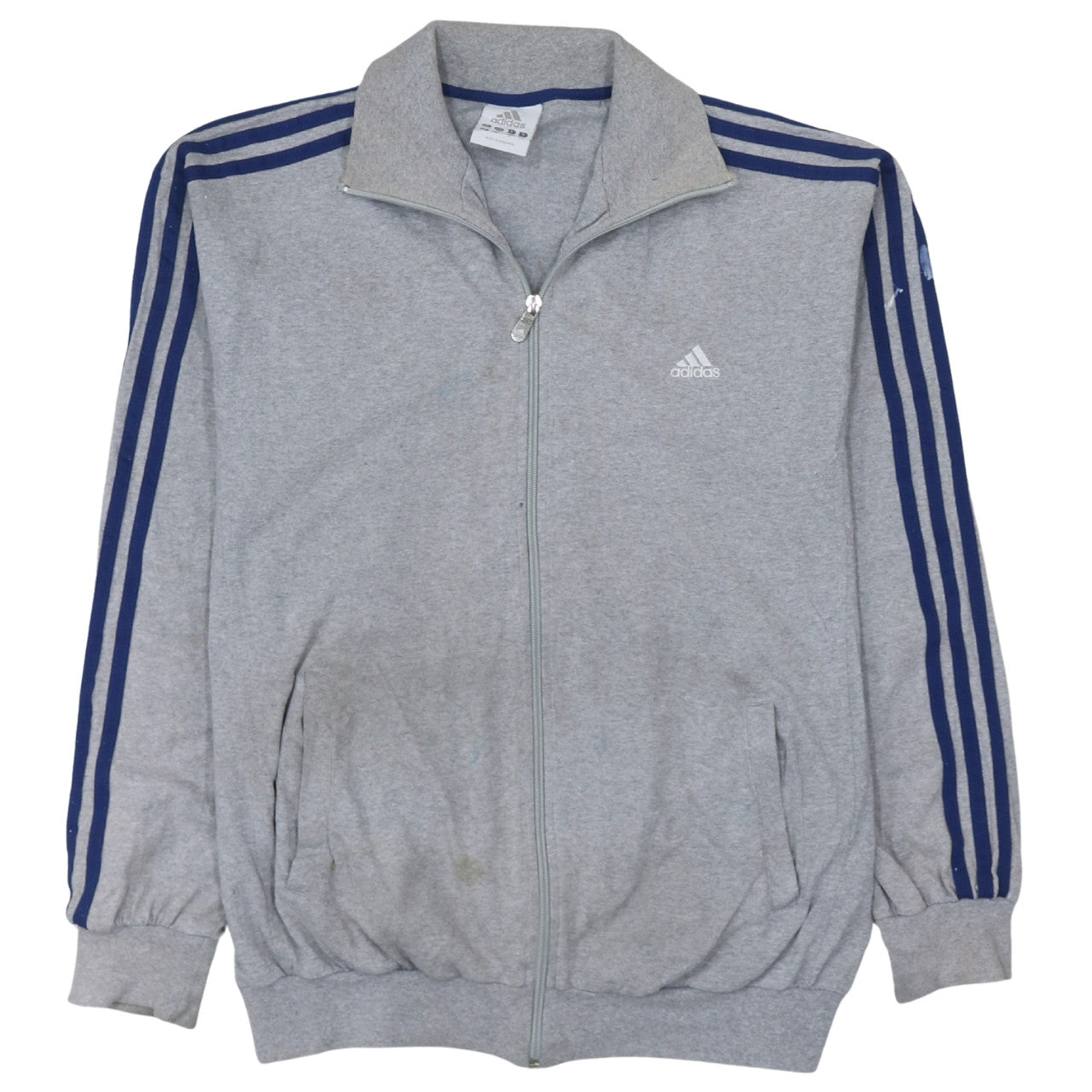 Adidas Men's Grey Small Track Jacket Full Zip Sportswear