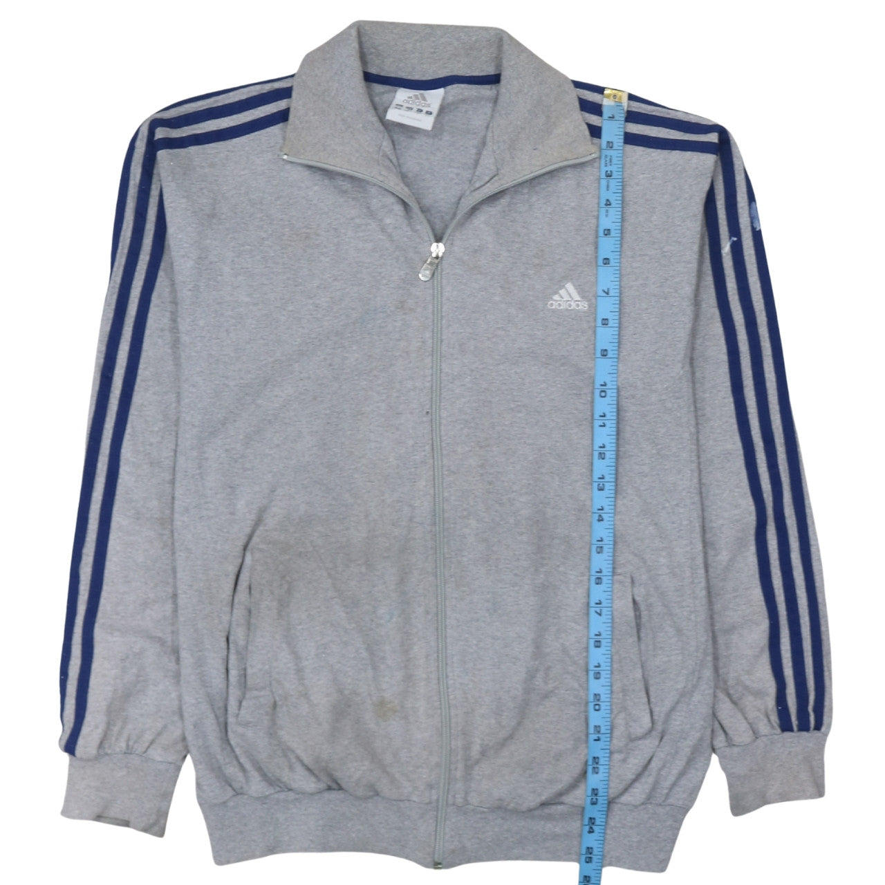 Adidas Men's Grey Small Track Jacket Full Zip Sportswear