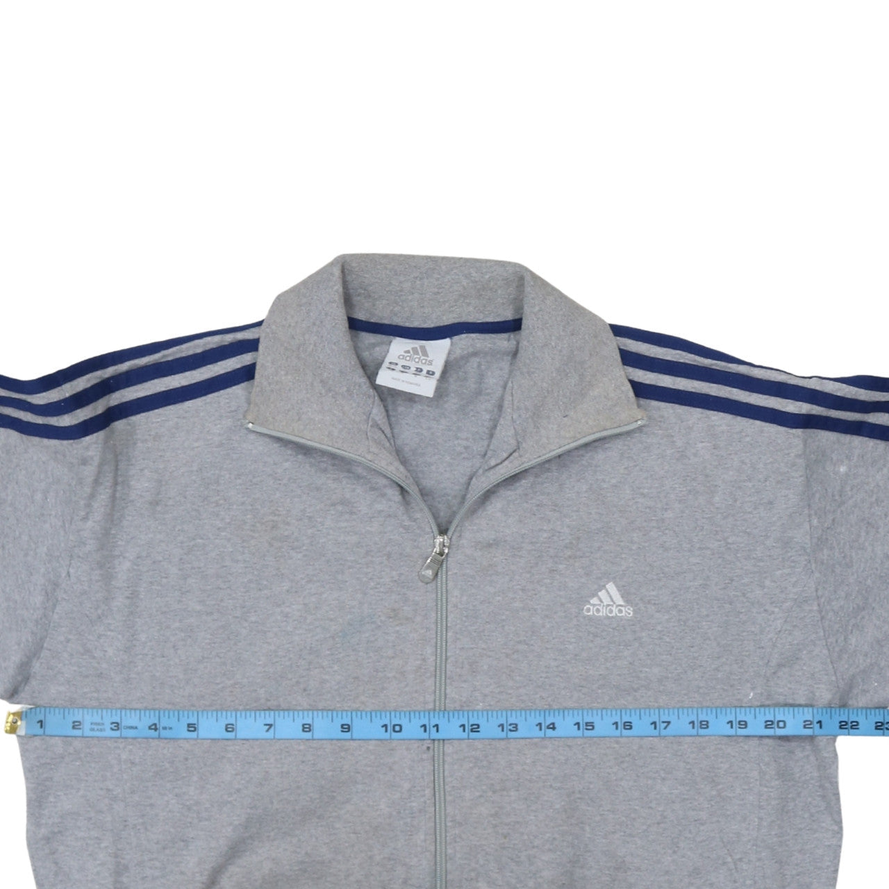 Adidas Men's Grey Small Track Jacket Full Zip Sportswear