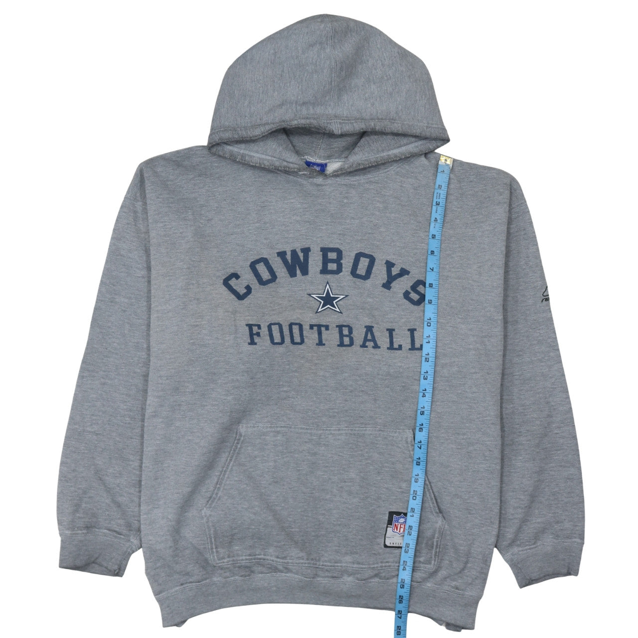 Reebok Men's Grey Cowboys Football NFL Pullover Hoodie XL