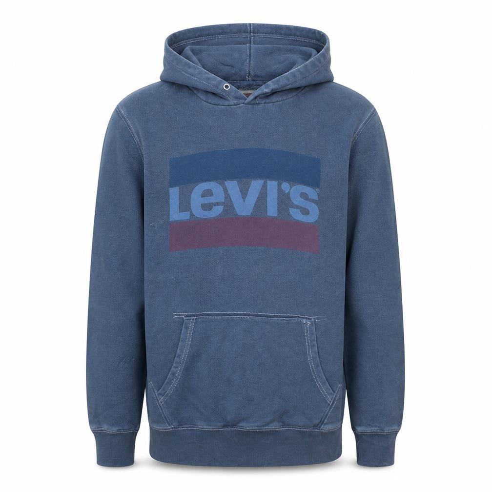 Levi's Men's Blue Pullover Hoodie M Classic Logo Sweatshirt