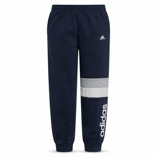 Adidas Boys Blue Jogger Trousers 13-14 Years Colourblock Fleece Activewear