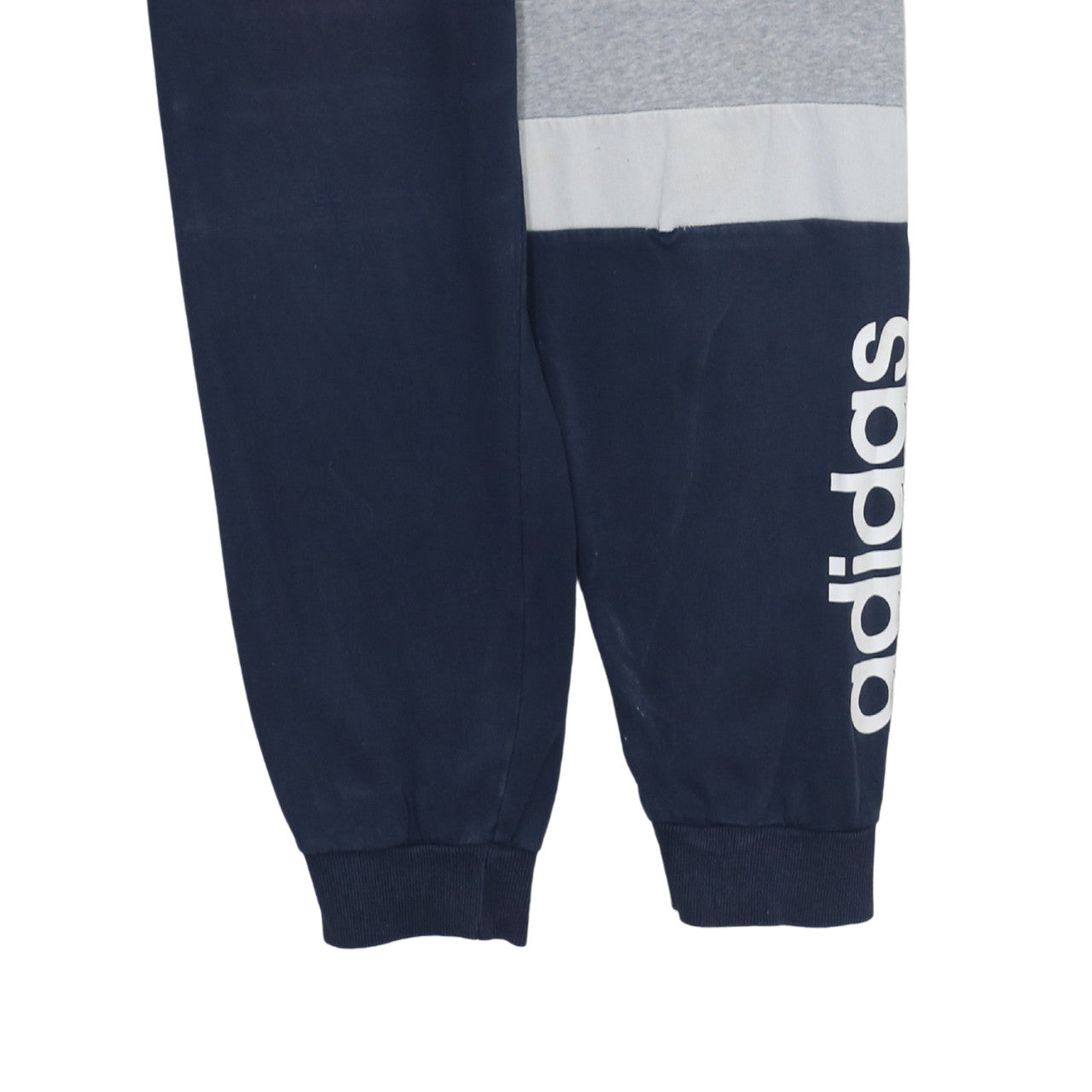 Adidas Boys Blue Jogger Trousers 13-14 Years Colourblock Fleece Activewear