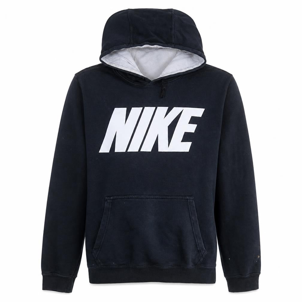 Nike Men's Black Pullover Hoodie S Logo Fleece Sweatshirt