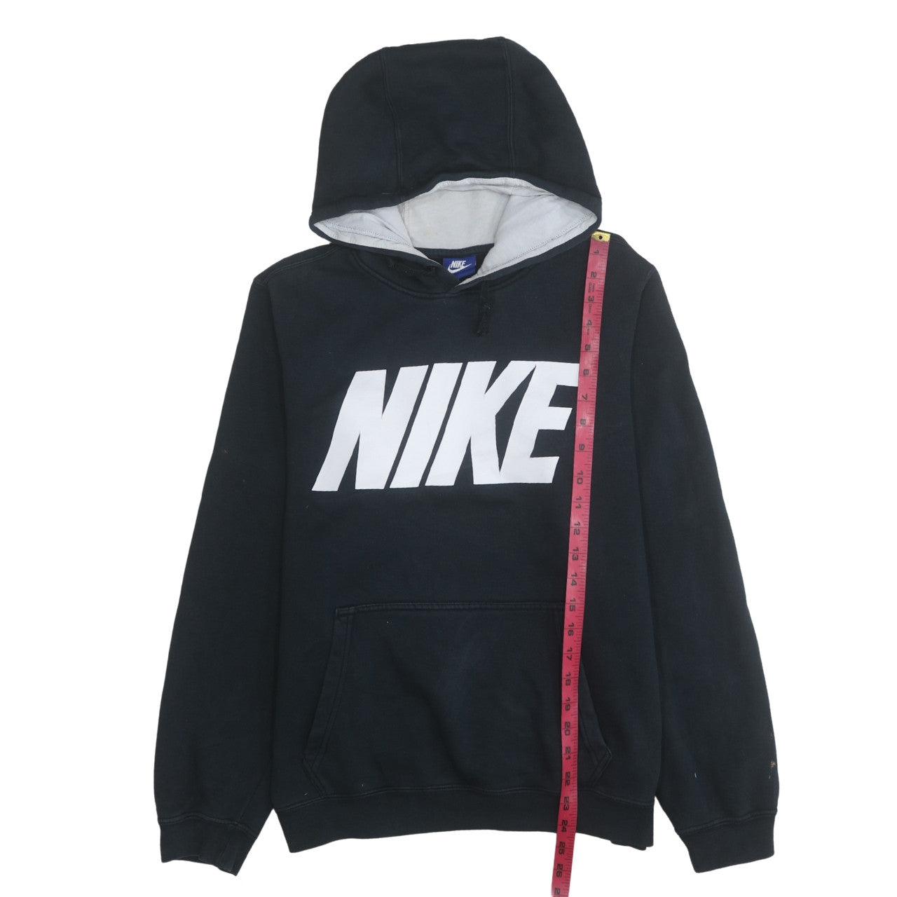 Nike Men's Black Pullover Hoodie S Logo Fleece Sweatshirt