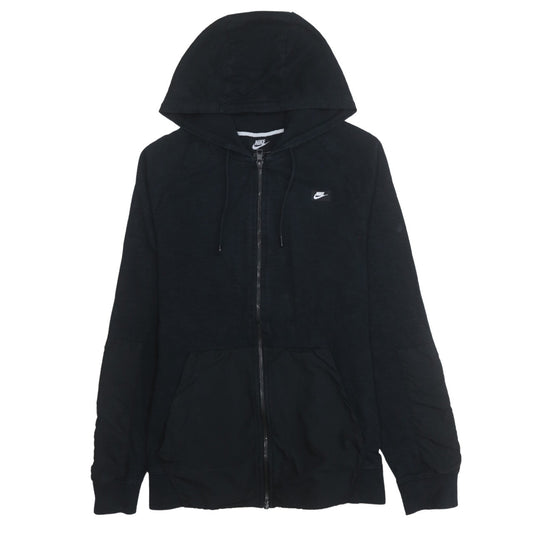Nike Men’s Black Full Zip Hoodie Medium Regular Fit Cotton