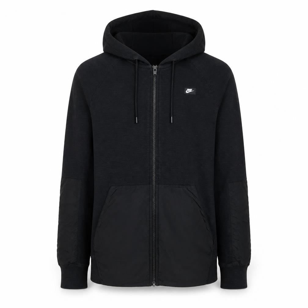 Nike Men’s Black Full Zip Hoodie Medium Regular Fit Cotton
