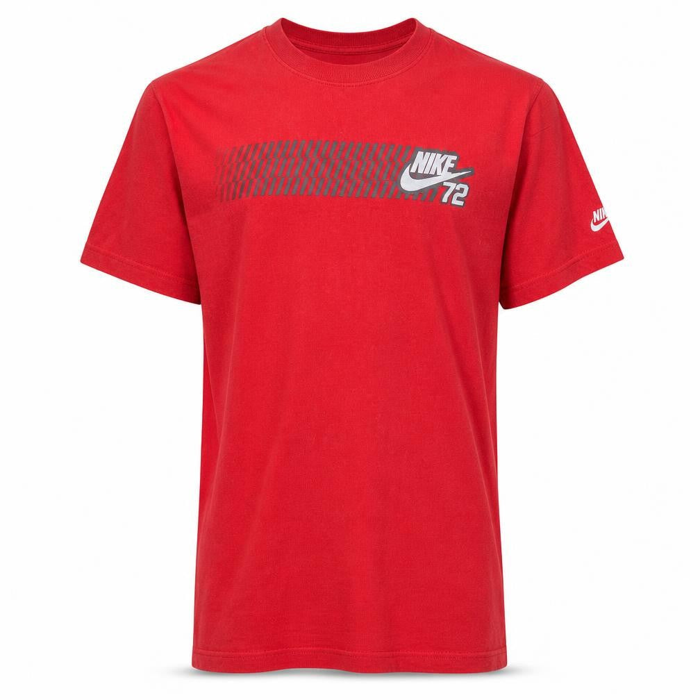 Nike Men's Red Slim Fit Graphic Sports T-Shirt Size L