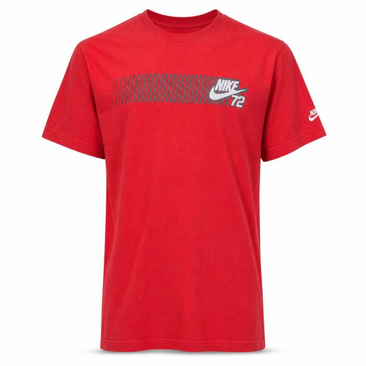 Nike Men's Red Slim Fit Graphic Sports T-Shirt Size L