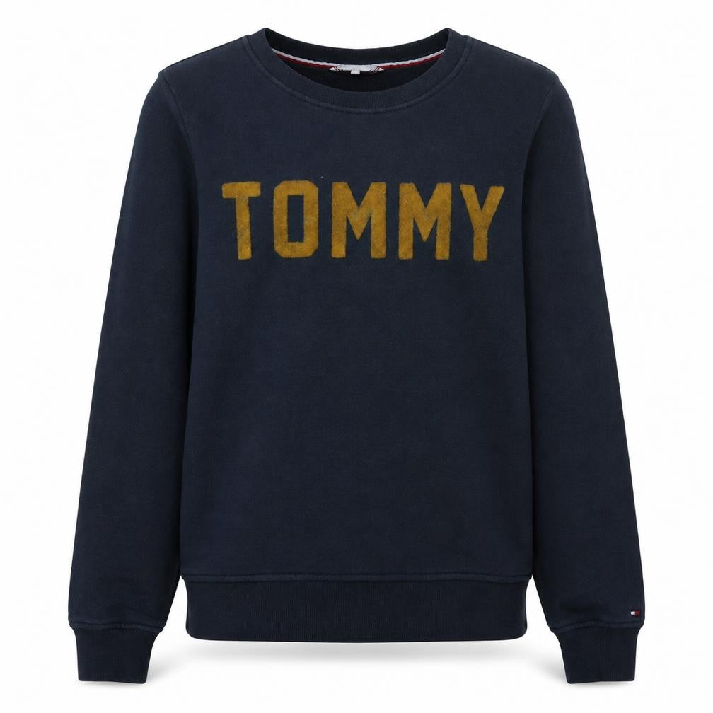 Tommy Hilfiger Men Blue Crew Neck Pullover Sweatshirt M
