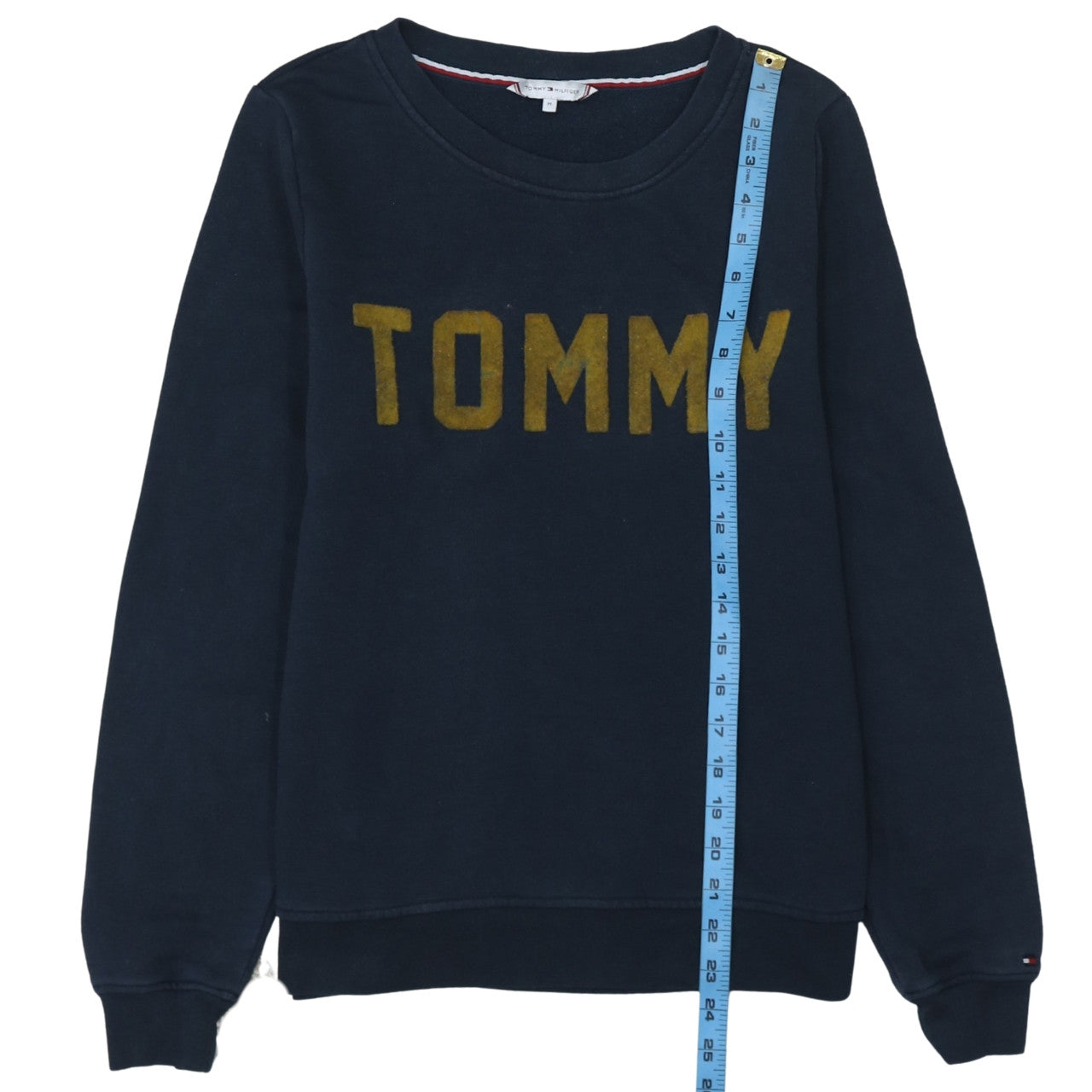 Tommy Hilfiger Men Blue Crew Neck Pullover Sweatshirt M