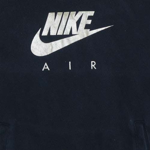 Nike Boys Black Pullover Hoodie L 146-156cm Fleece Sweatshirt