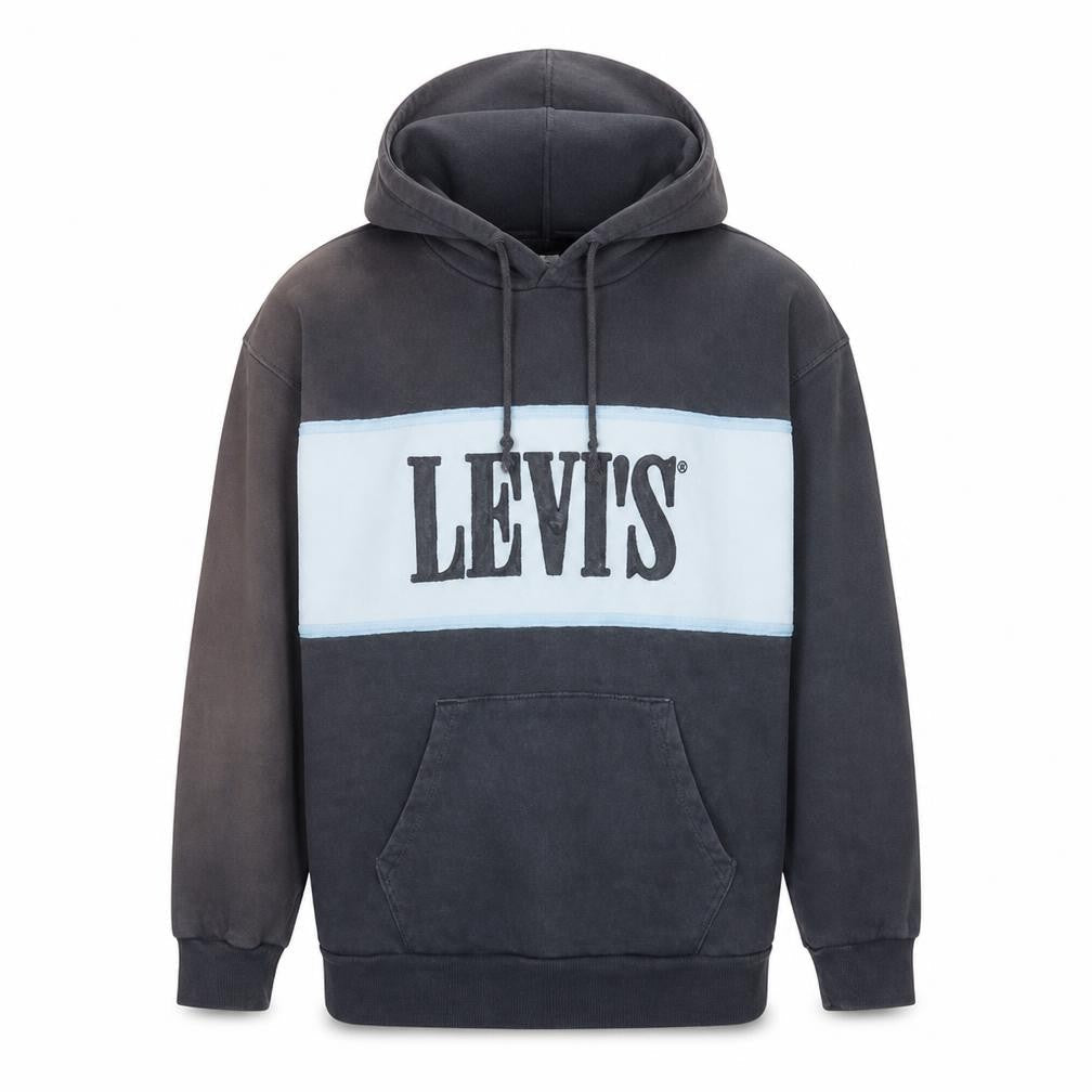 Levi's Men's Grey Pullover Hoodie XS Logo Cotton Blend