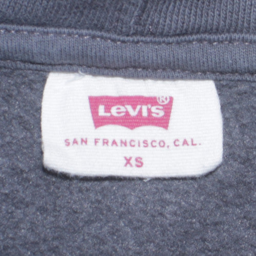 Levi's Men's Grey Pullover Hoodie XS Logo Cotton Blend