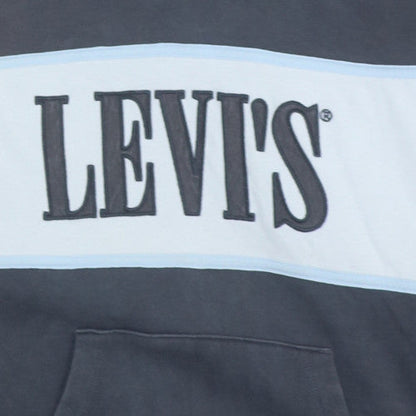 Levi's Men's Grey Pullover Hoodie XS Logo Cotton Blend