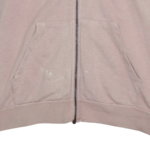 Nike Women Beige Full Zip Hoodie L Hooded Sweatshirt Casual
