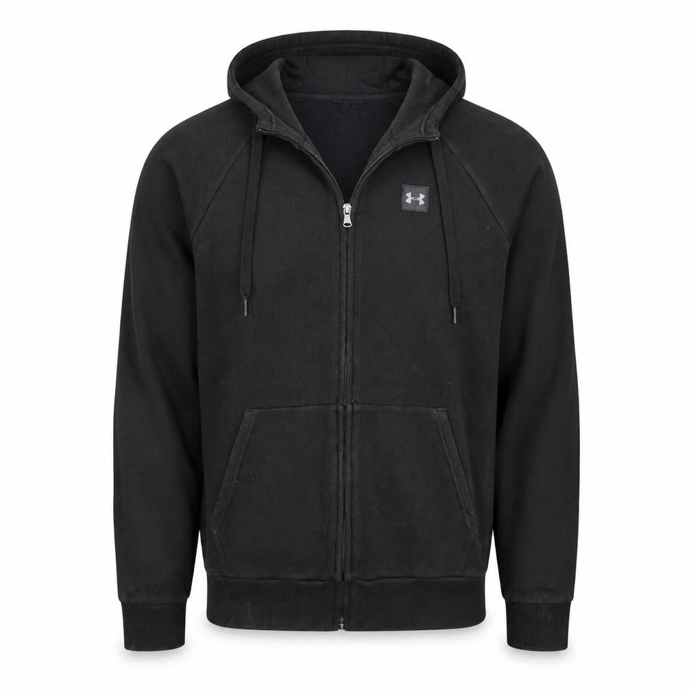 Under Armour Men's Black Full Zip Fleece Hoodie Size M