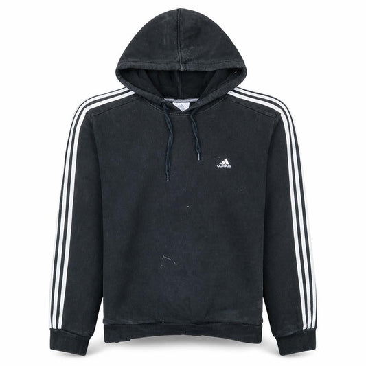 Adidas Mens Black Pullover Hoodie L Sports Fleece Sweatshirt