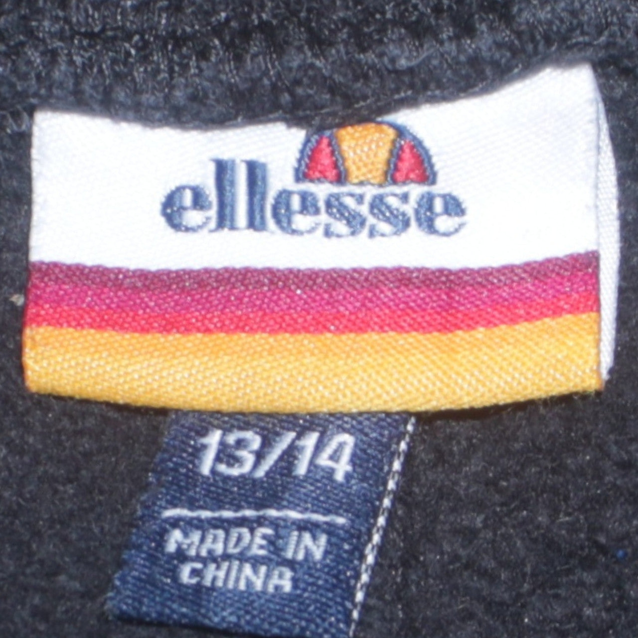 Ellesse Boys Black Jogger Sweatpants 13-14 Years Regular Fit Fleece Activewear