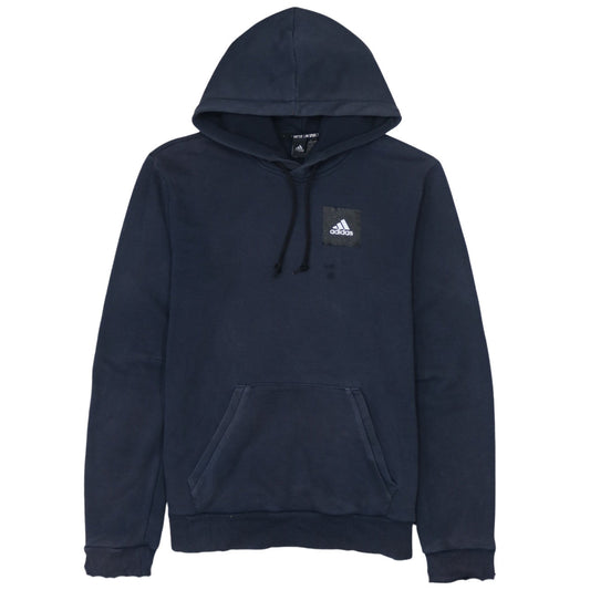 Adidas Men's Blue XS Pullover Hoodie with Logo Graphic